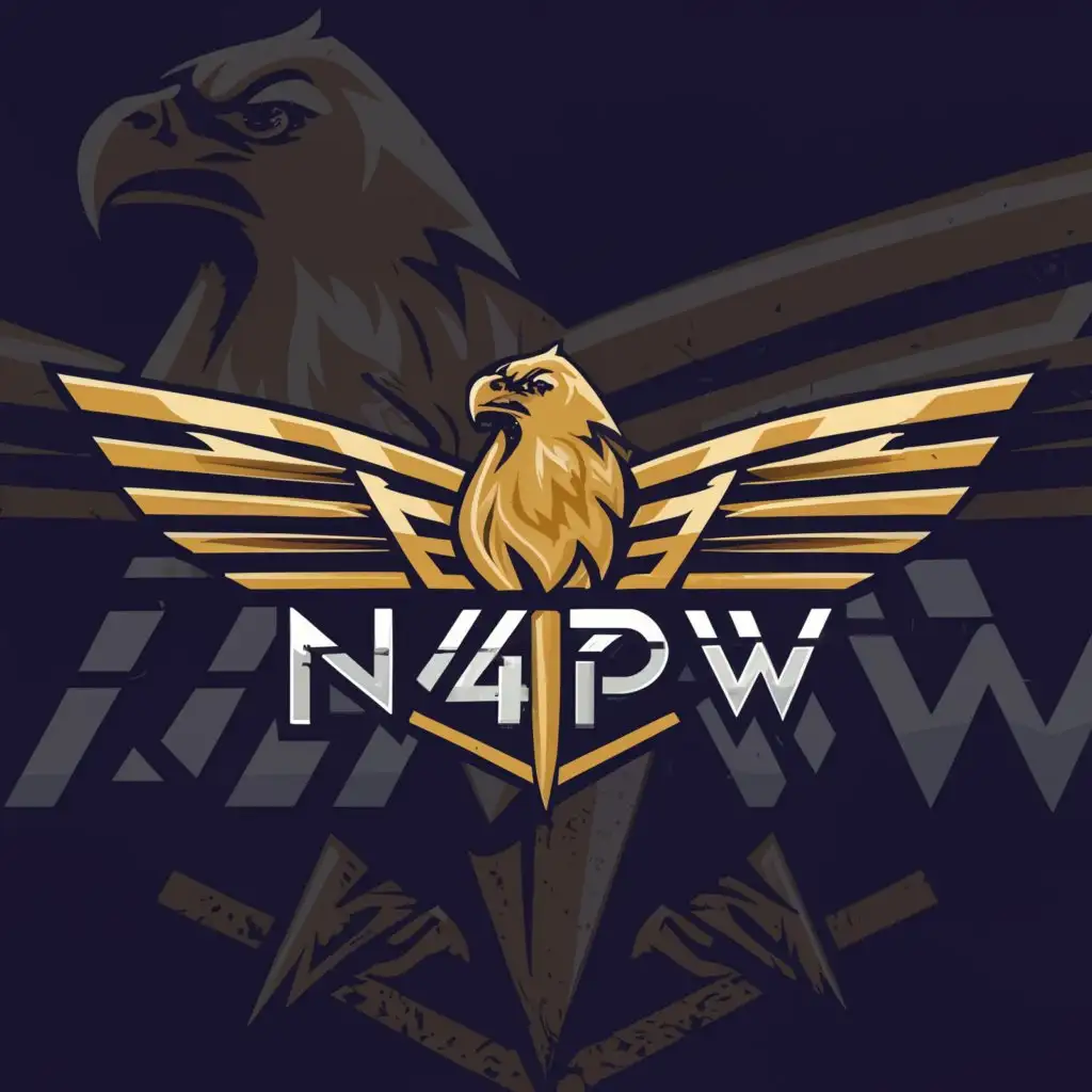 a logo design,with the text "N4PW", main symbol:a Eagle,complex,be used in Entertainment industry,clear background