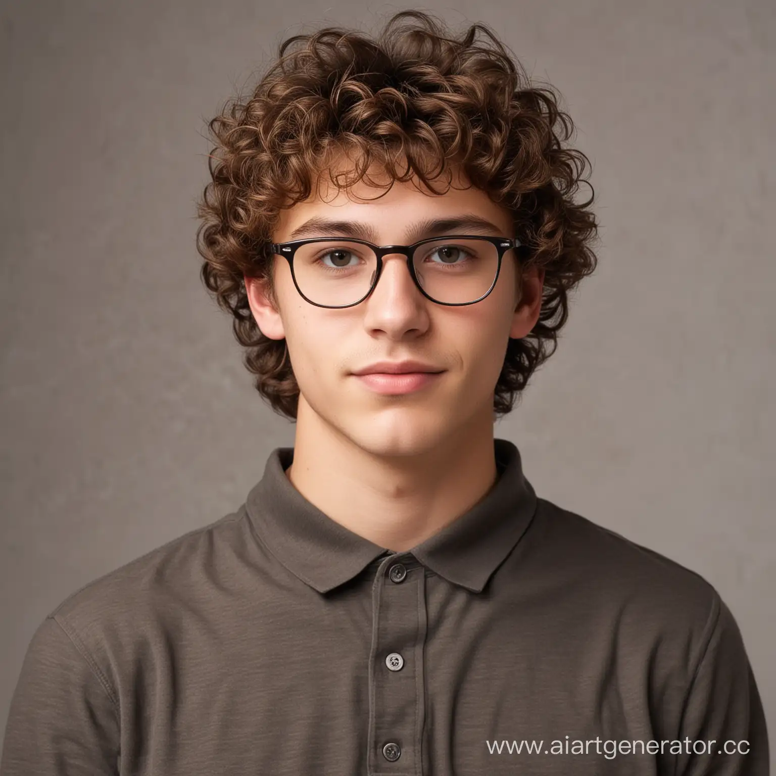 Portrait-of-CurlyHaired-Teenage-Boy-with-Glasses