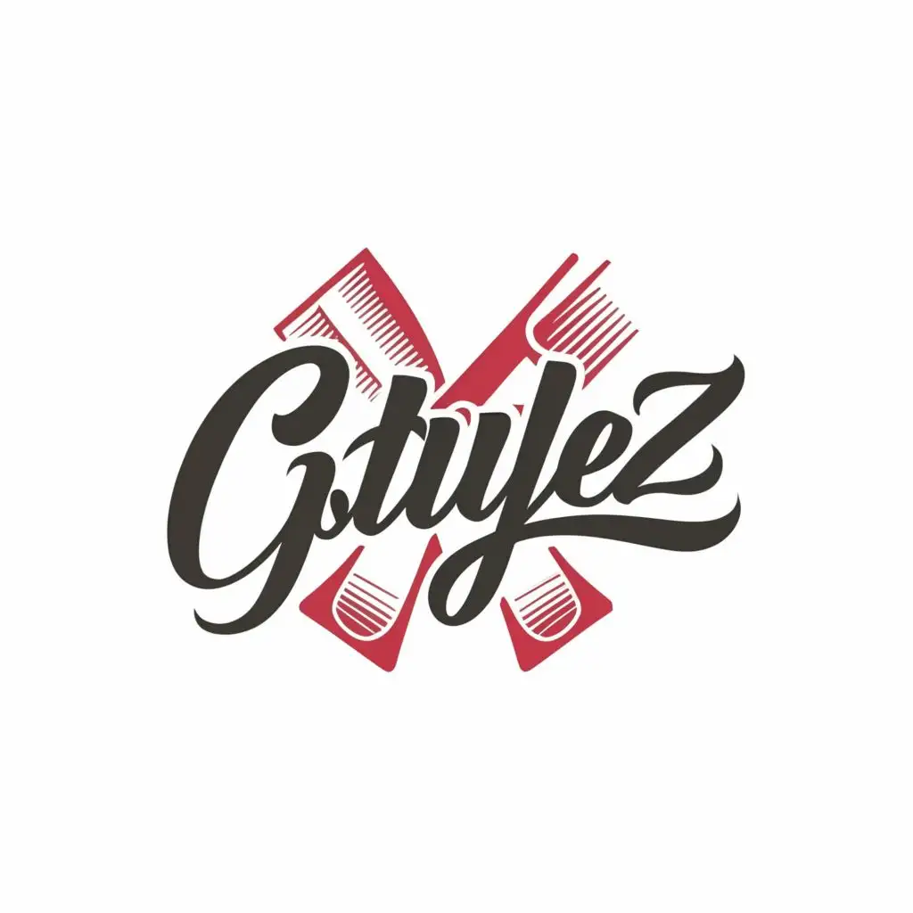 logo, Barbershop and Hair Dressing Saloon, with the text "Gstylez", typography, be used in Beauty Spa industry