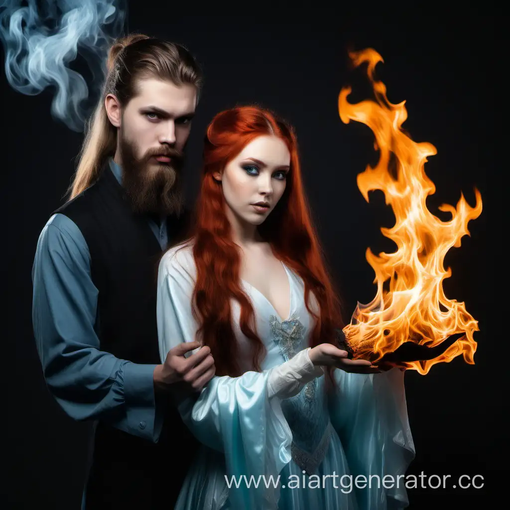 Bearded-Young-Man-Embracing-LongHaired-Poetess-amidst-Ice-and-Fire