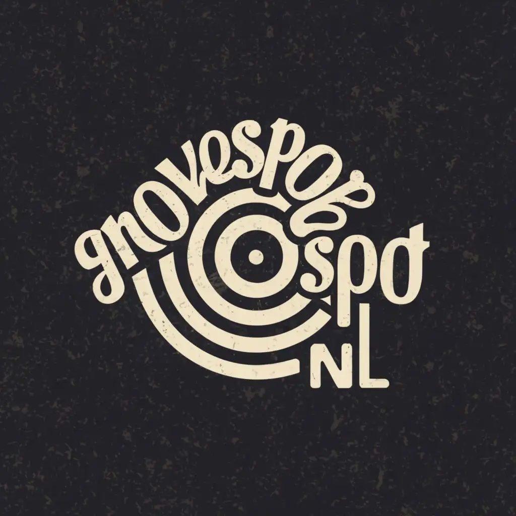 logo, disco, with the text "GrooveSpot NL", typography