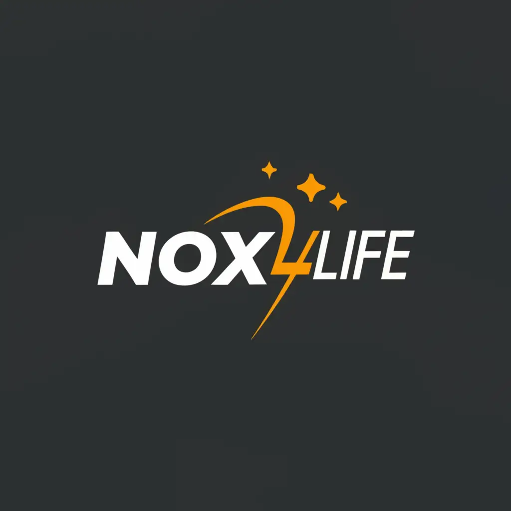 a logo design,with the text "NoXx4life", main symbol:Comet,Moderate,clear background