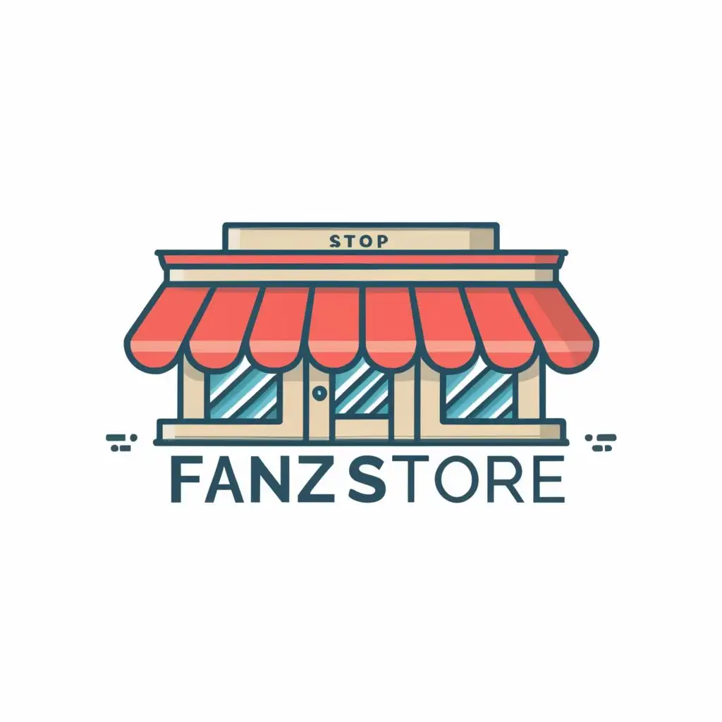 logo, Color shop, with the text "Fanz Store", typography