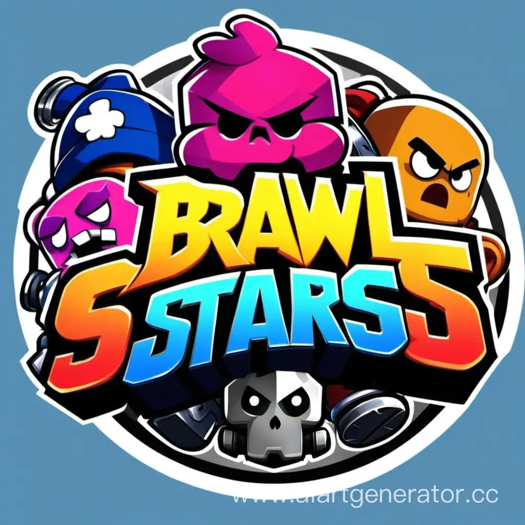 Нарисуй логотип в котором должен фигурировать хотя бы один герой из игры brawlstars