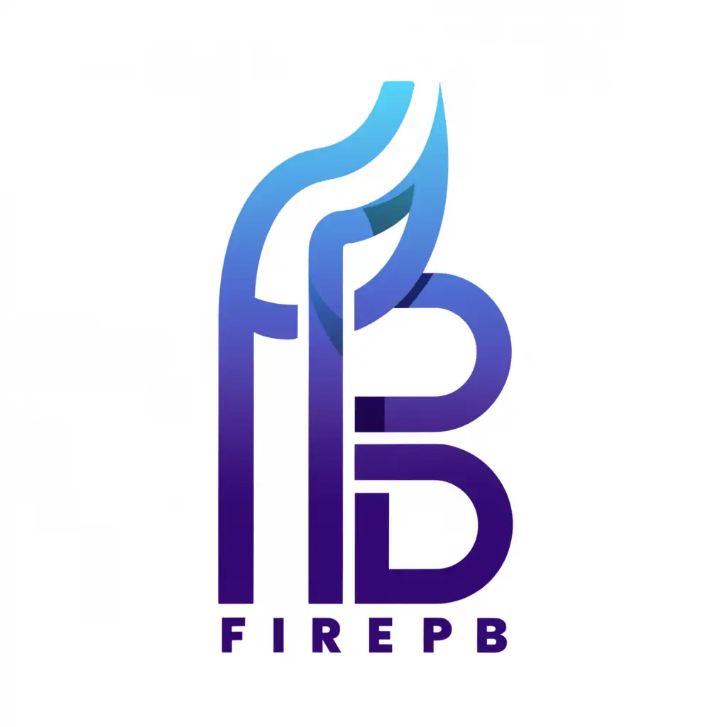 a logo design, with the text 'FirePB' blue fire, black background, main symbol: the fire of blue and violet colors, the fire that hides eyes within itself, complex, to be used in Entertainment industry, clear background