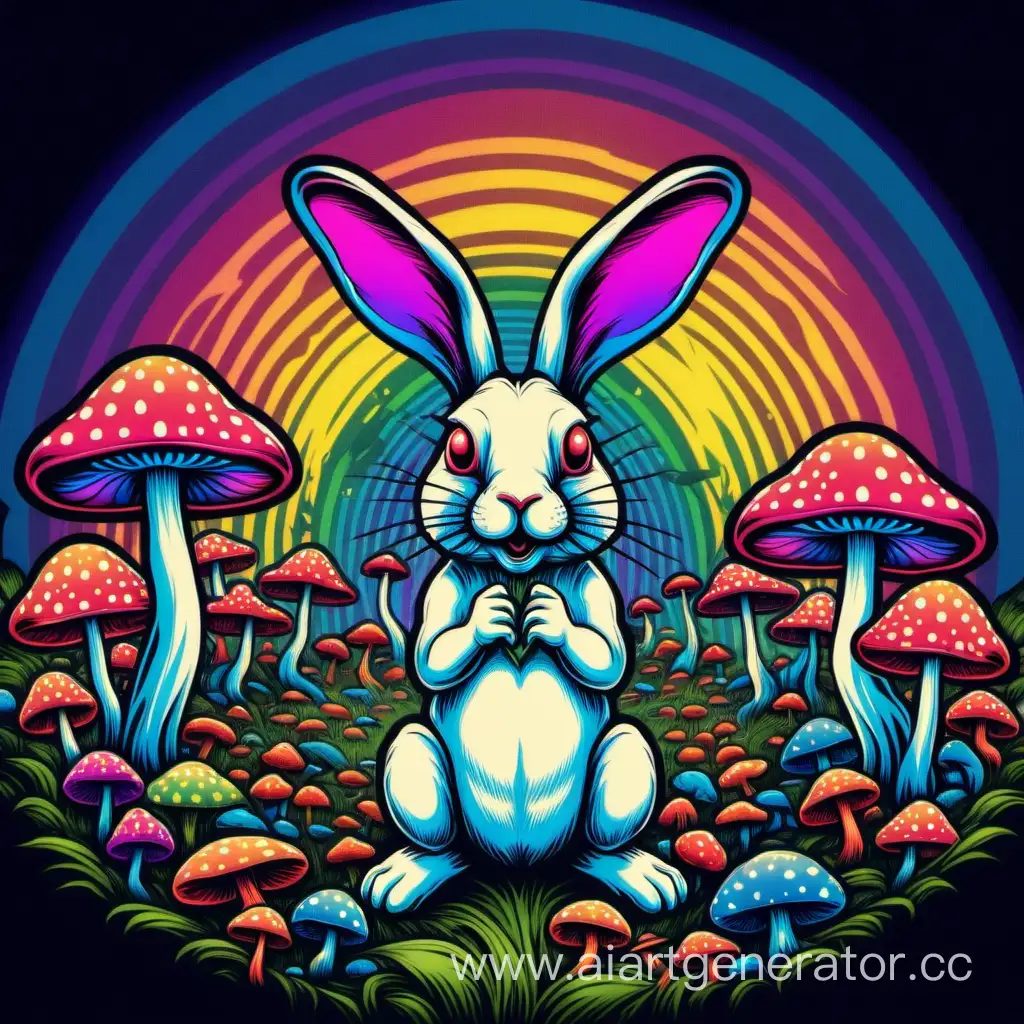 Enchanting-Rabbit-with-Psychedelic-Mushroom-Experience