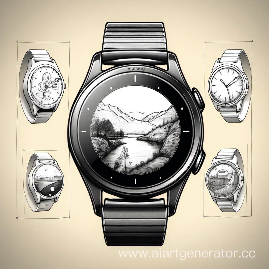 Innovative-Smartwatch-Sketch-with-Futuristic-Design-Elements