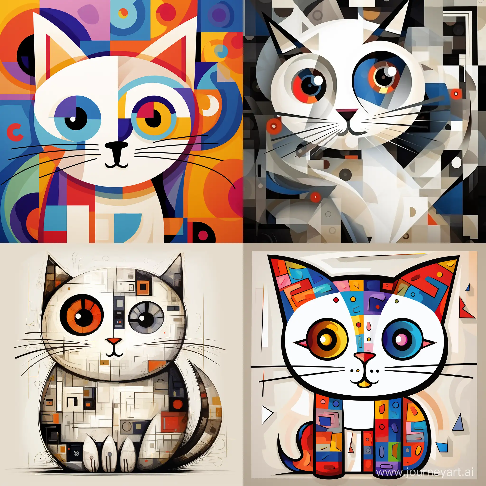 Charming-Cubist-Depiction-of-Simon-the-Cat-with-Big-Eyes