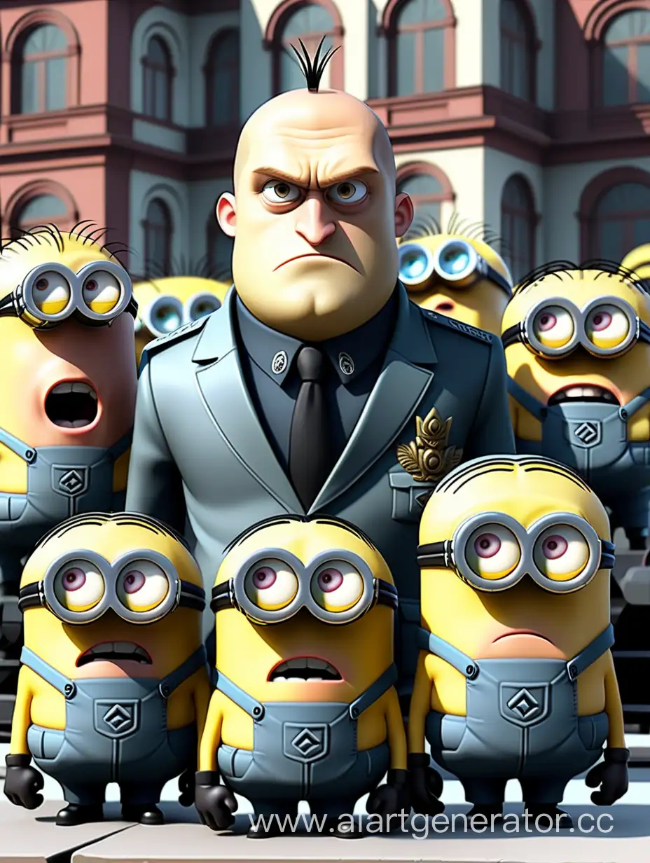 Anime modern Russian Empire with minions