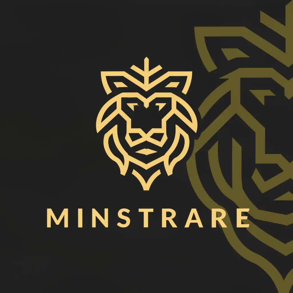 a logo design,with the text "MINISTRARE", main symbol:Lion,Moderate,be used in Education industry,clear background