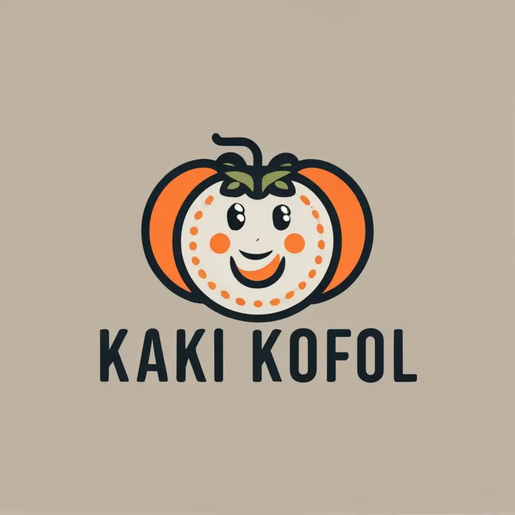 logo, persimmon, with the text "Kaki Kofol", typography, be used in Restaurant industry