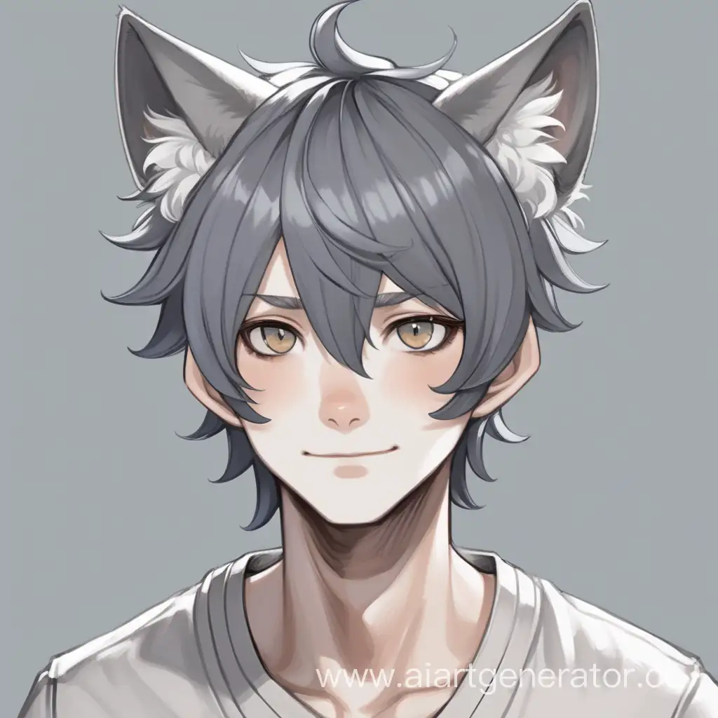 Adorable-Catboy-Humanization-with-Unique-Bicolor-Ears-and-Stylish-Gray-Hair