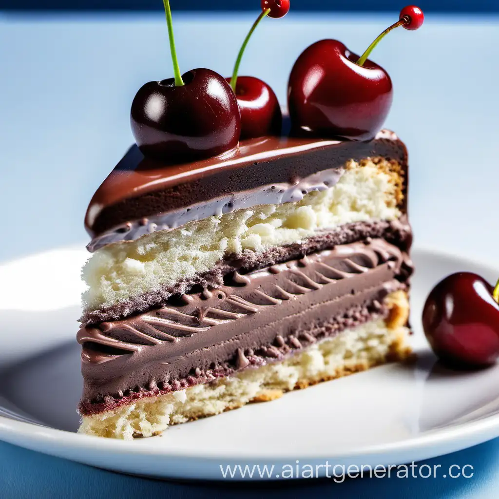 Decadent-Chocolate-Cake-Slice-with-Luscious-Cream-and-Cherries