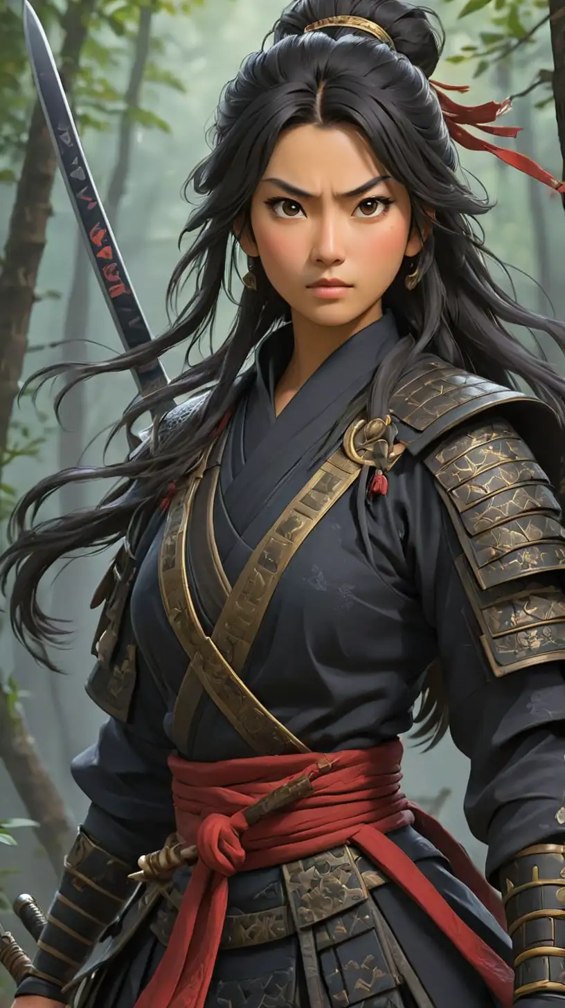 Hirawa Sanchi 16th Century Japanese Ninja Queen with Mystical Aura
