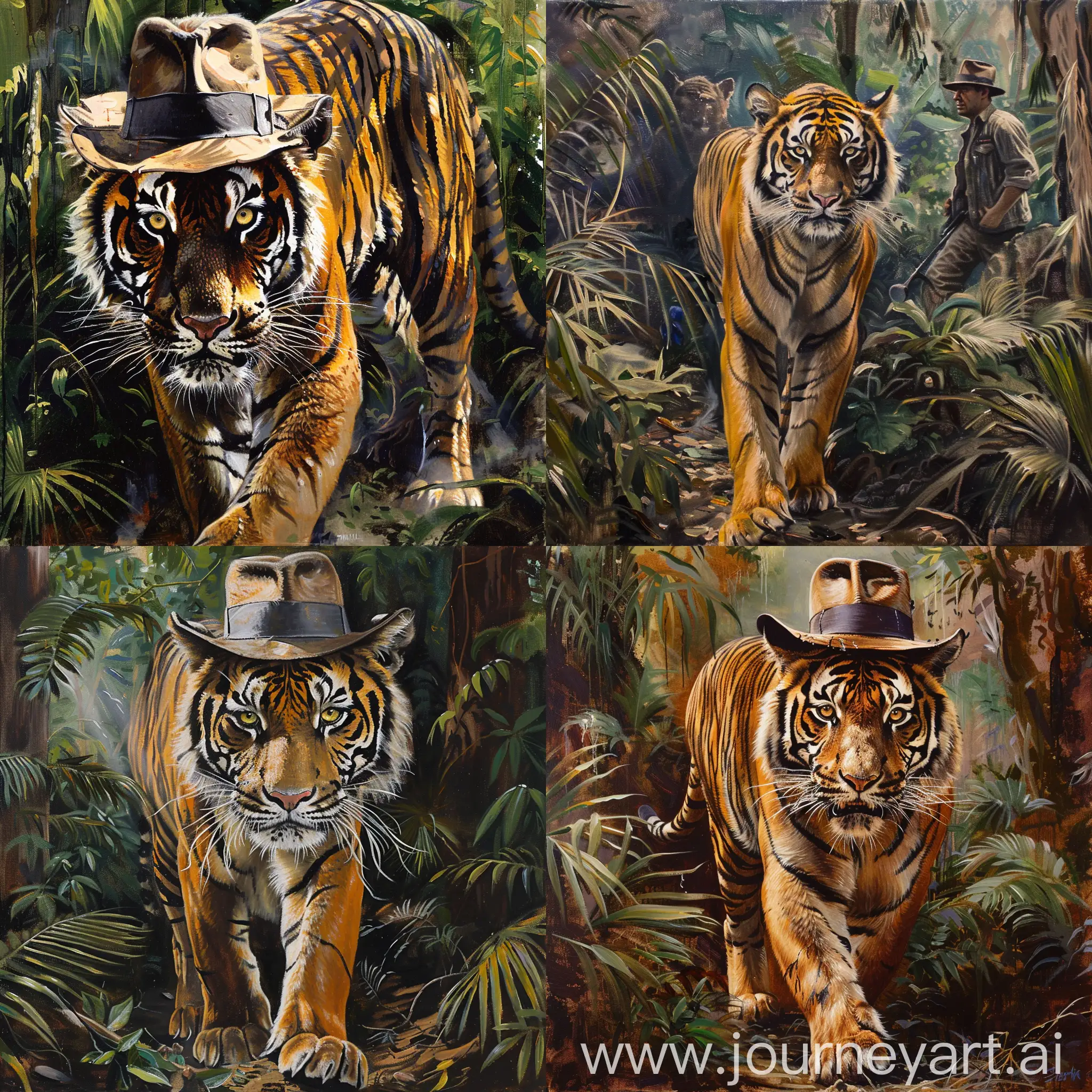 Realistic-Tiger-in-Jungle-Pursued-by-Indiana-Jones