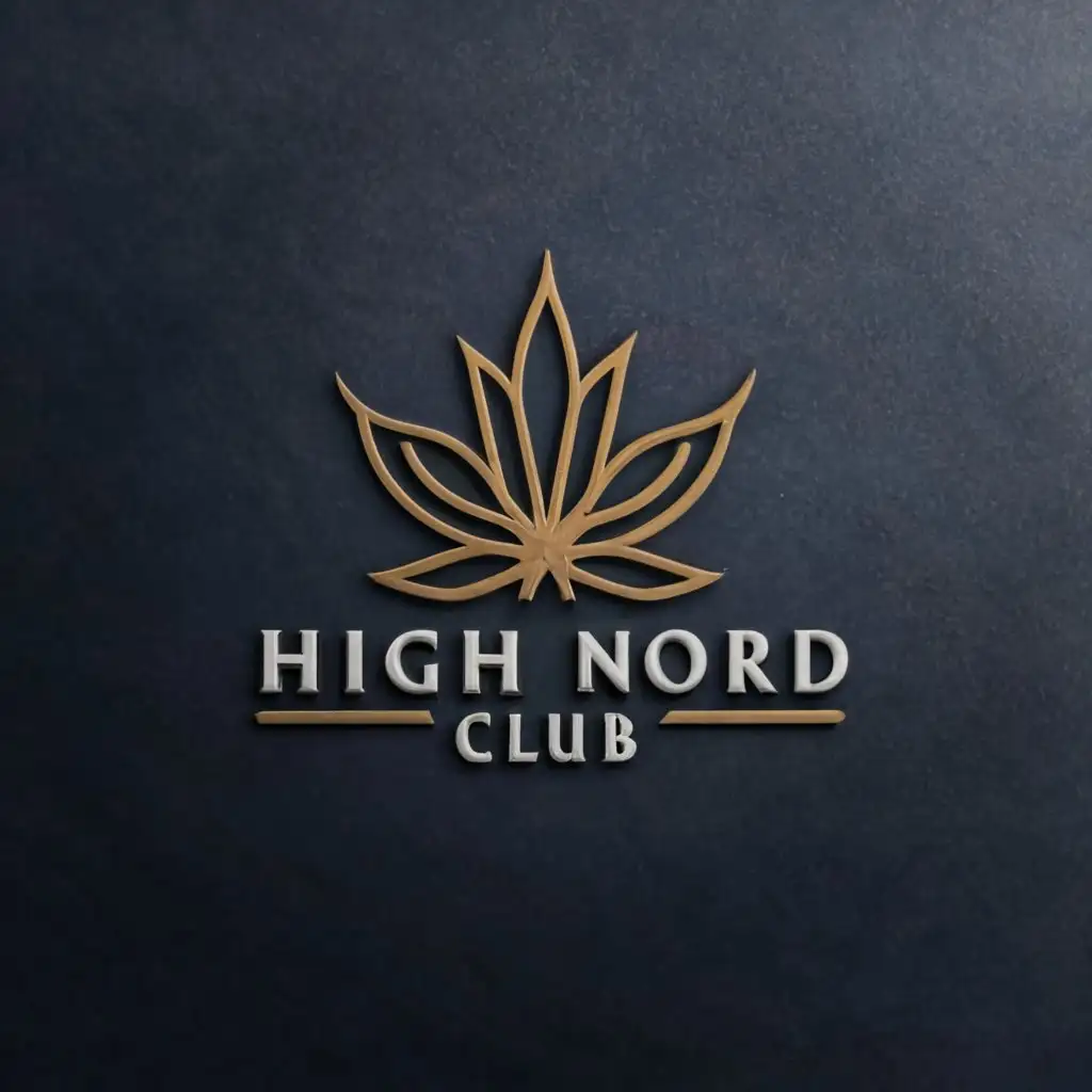 a logo design,with the text 'High Nord Club Rendsburg', main symbol:Cannabis,complex,clear background