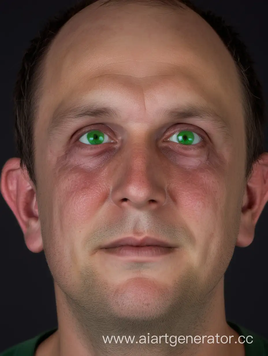 Portrait-of-a-FairSkinned-Man-with-Green-Eyes-and-Cleft-Chin