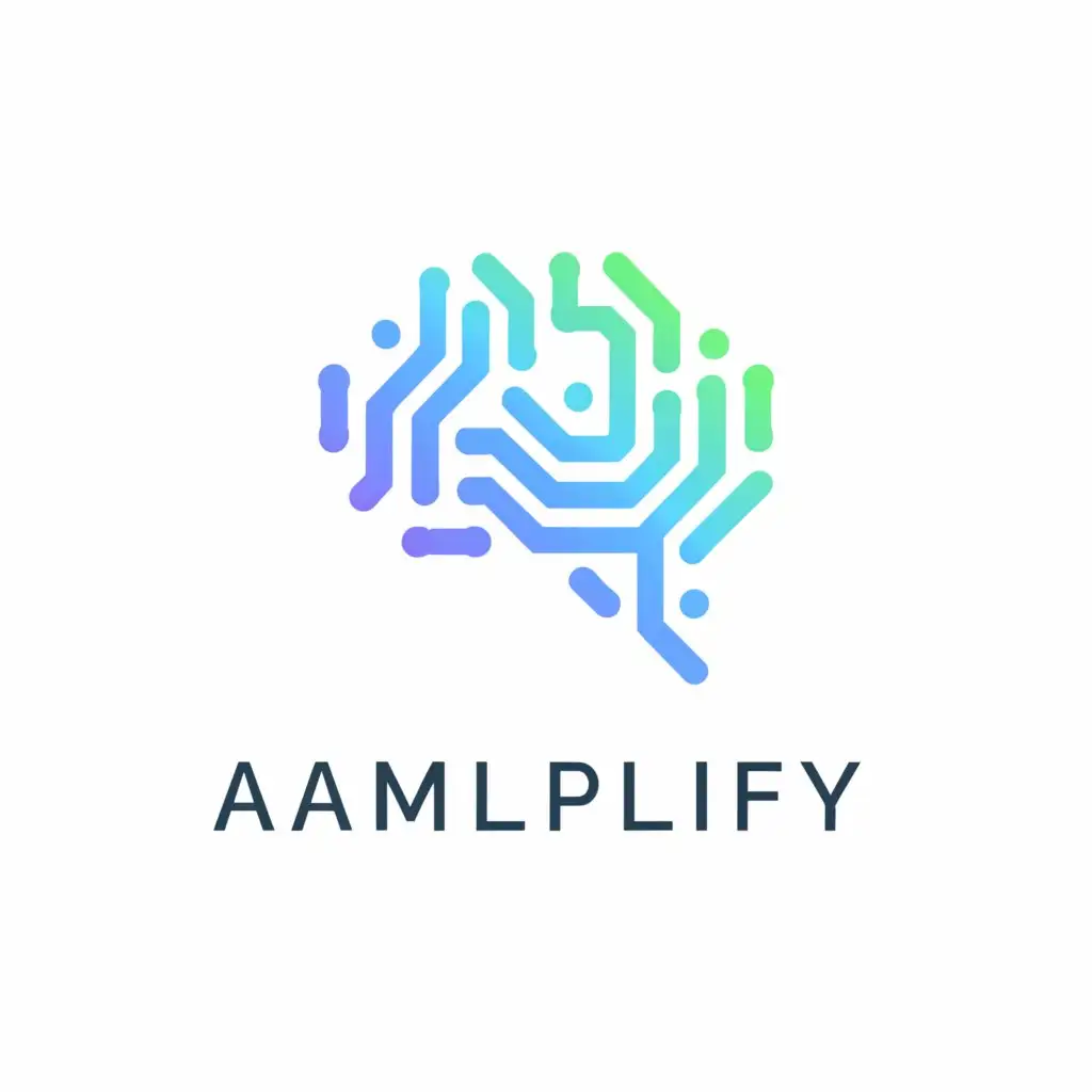 a logo design,with the text "Amplify", main symbol:Brain,complex,be used in Technology industry,clear background