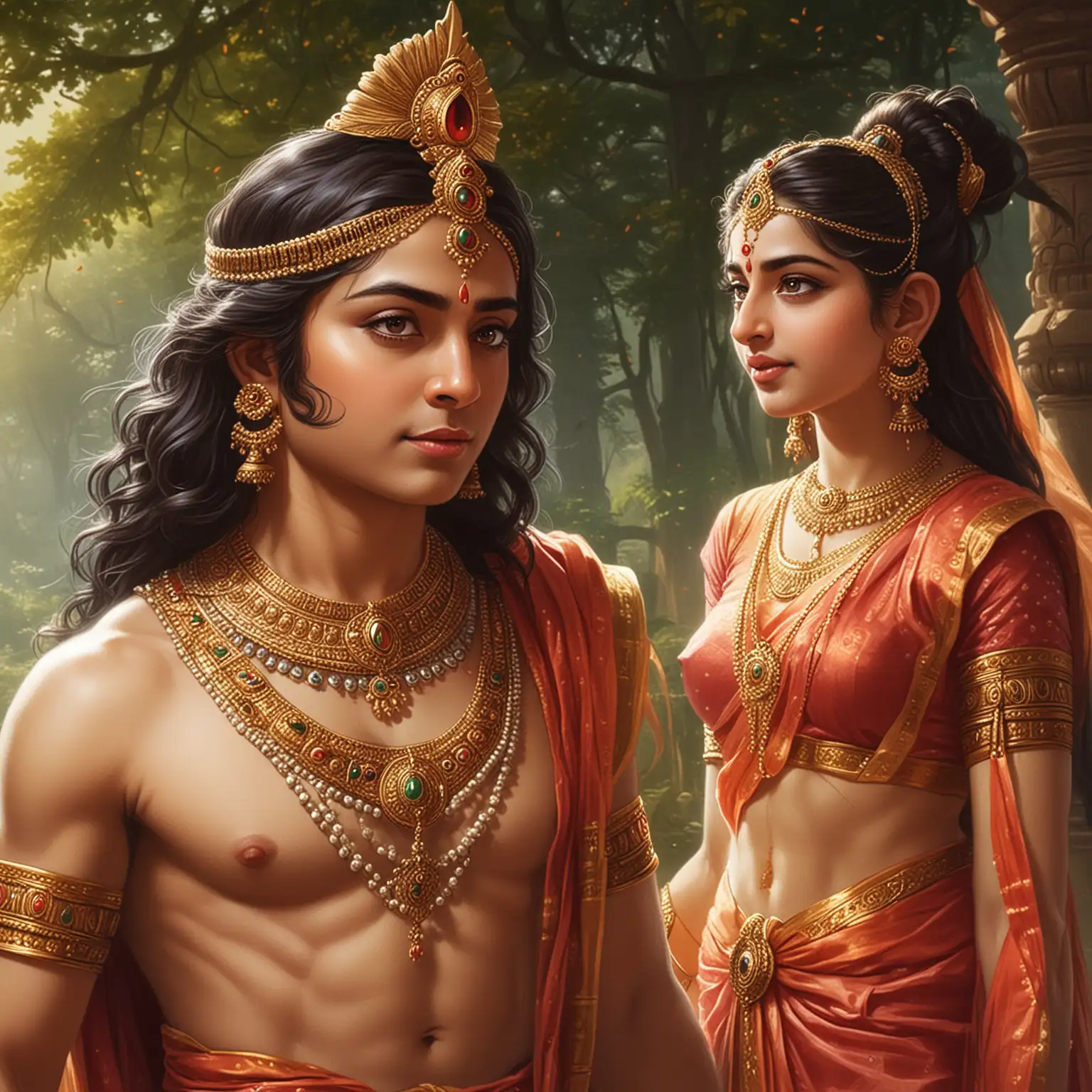 Bhisma and Amba Dialogues of Fate and Conflict in the Epic Mahabharata