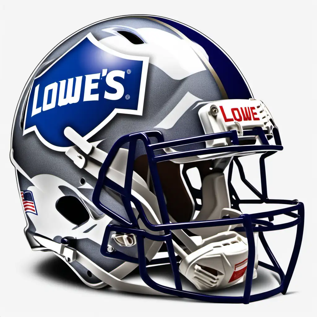 Lowes Home Improvement Football Helmet on Transparent Background