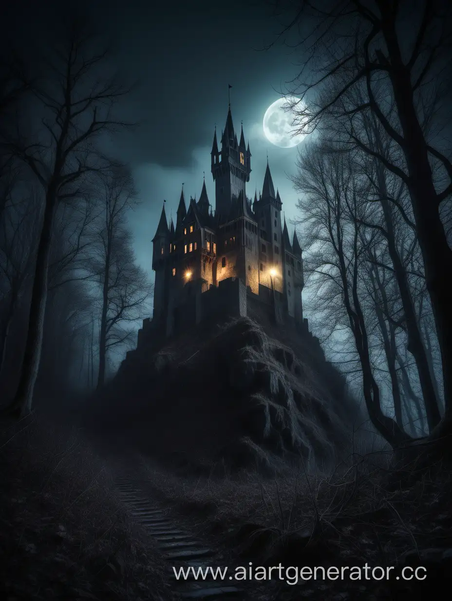 Moonlit-Gothic-Castle-in-Enchanted-Forest