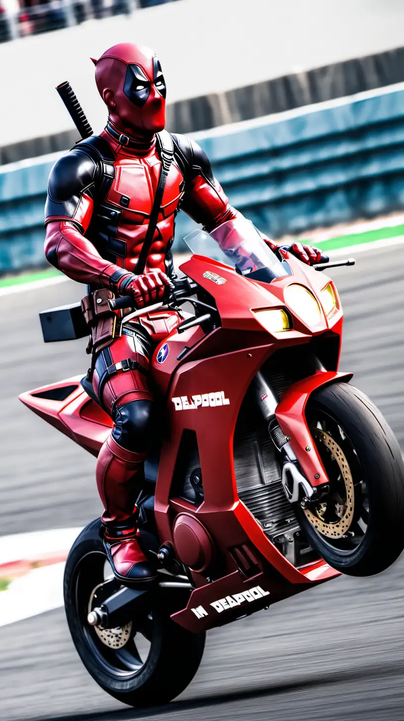 Deadpool Racing Motorbike at FIM MotoGP World Championship