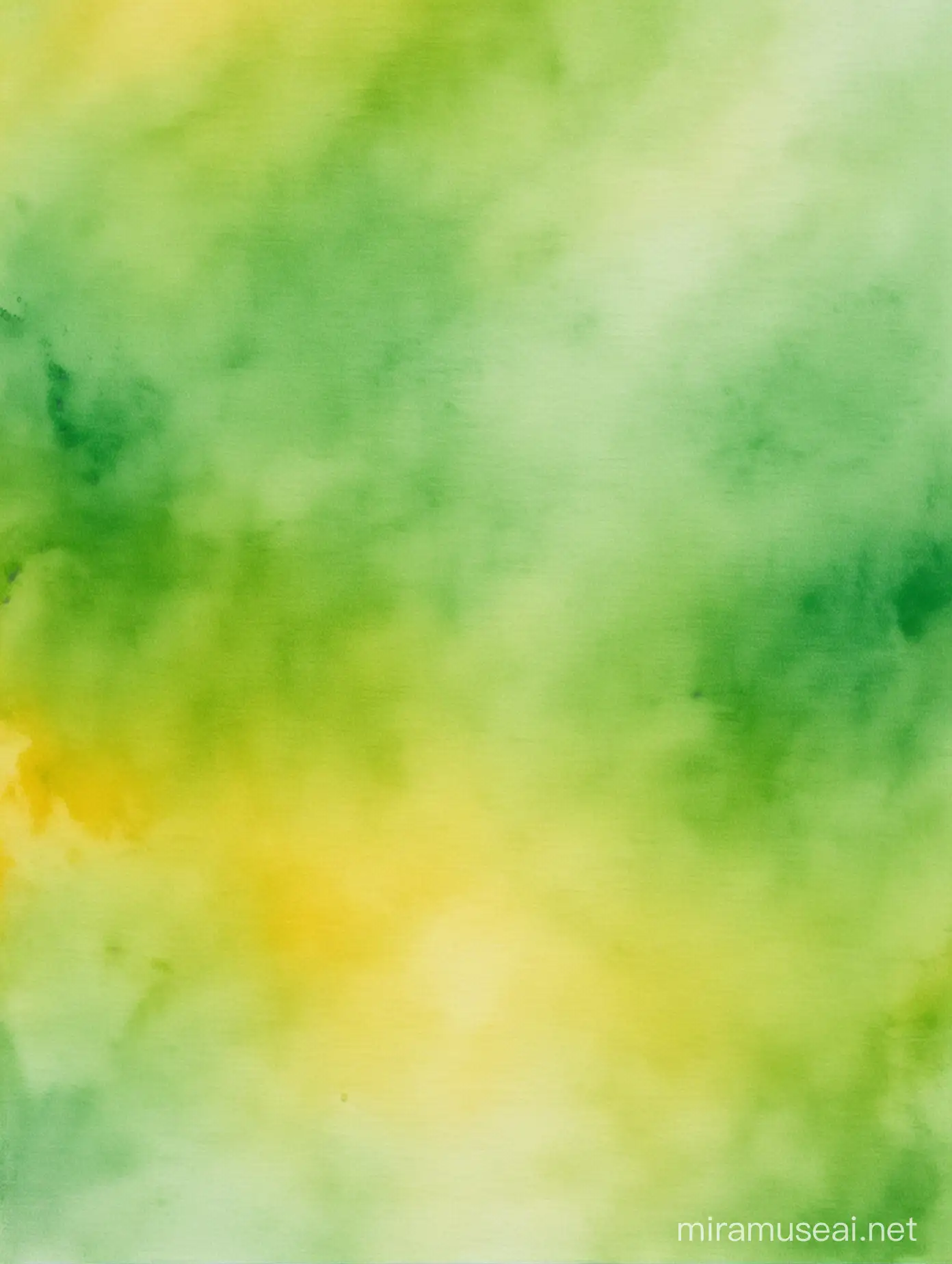 Vibrant Green and Yellow Watercolor Background