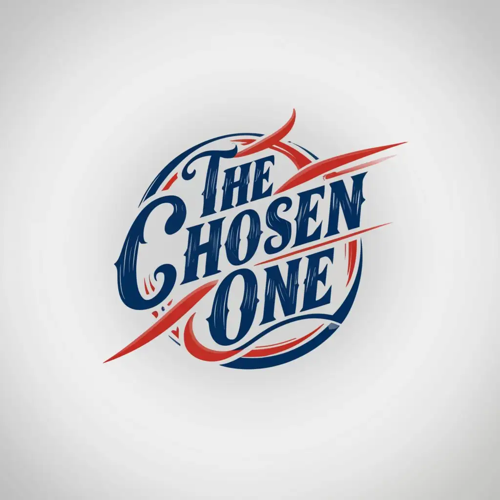 a logo design,with the text "THE CHOSEN ONE", main symbol:Pepsi style writing VIBRANT COLORS,Moderate,be used in Real Estate industry,clear background