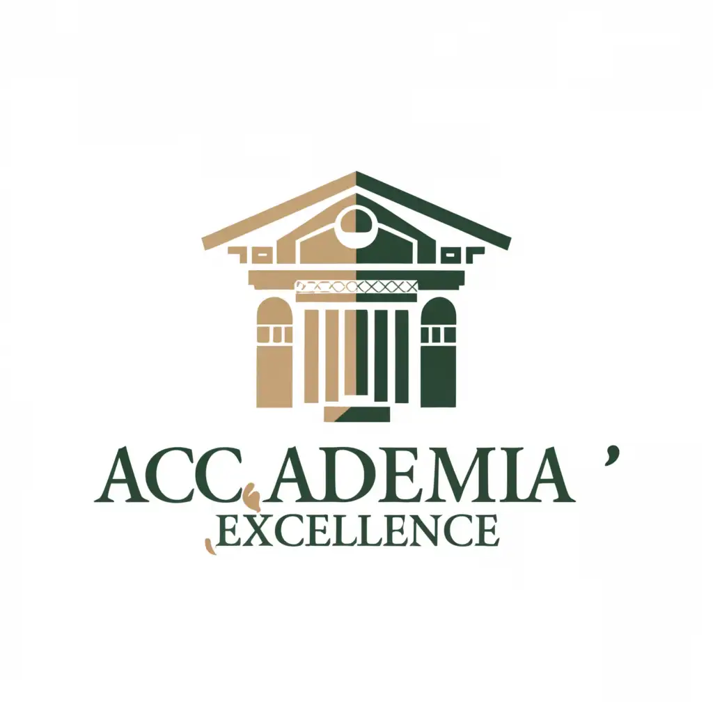 a logo design,with the text "Academia Excellence", main symbol:school and elegant,Moderate,clear background