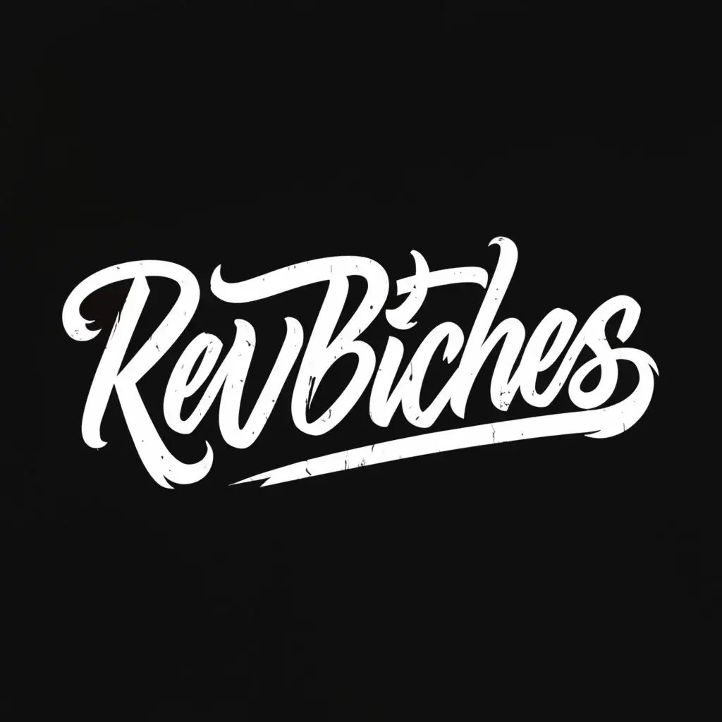 a logo design,with the text "revbitches", main symbol:black background no extra details put a ski mask color black and a little transparent
 behind the logo
,Moderate,clear background