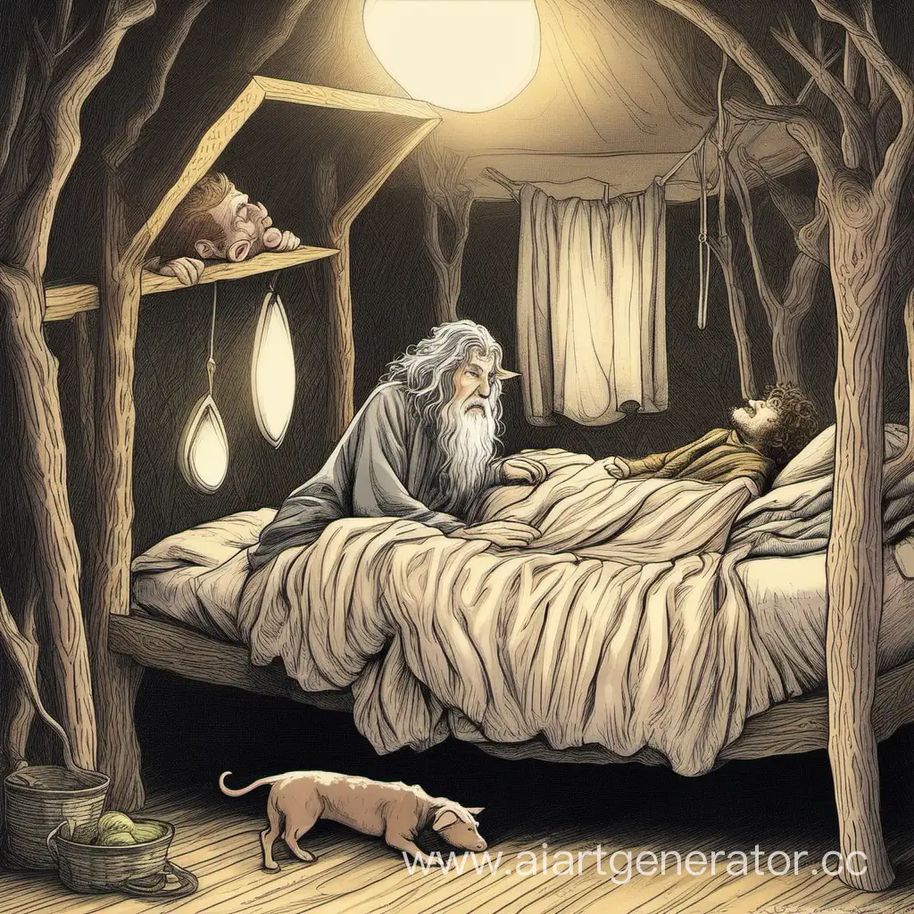 Gandalf-Awakening-Pippin-in-a-Mystical-Morning