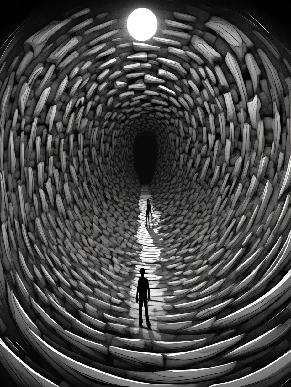 3D Hypnotic Illusion Art Scary Horror Theme with Intricate Details