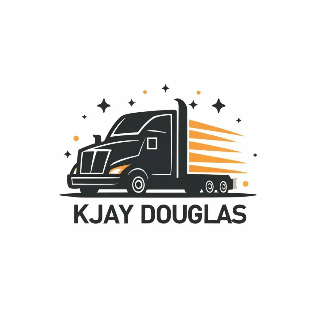logo, trucking, with the text "kjay douglas", typography, be used in Technology industry with stars