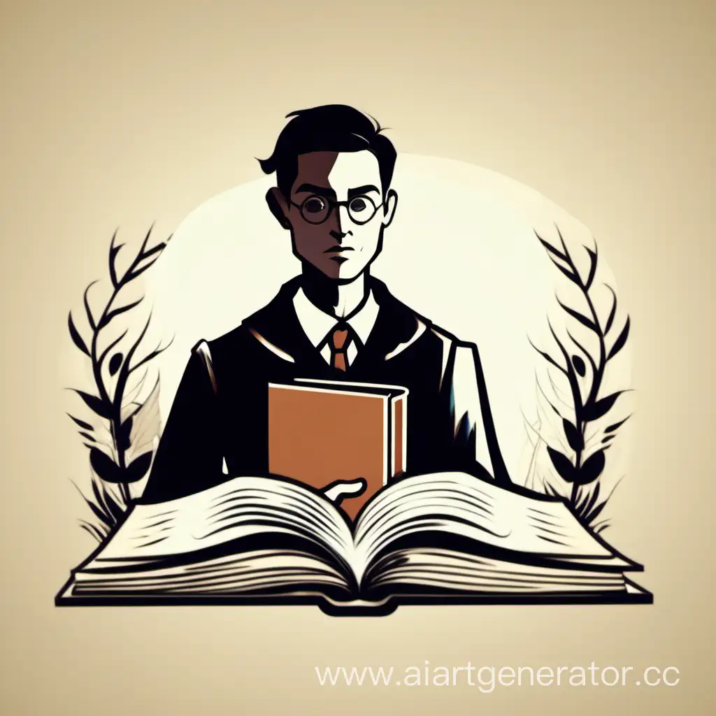 Vintage-Book-Enthusiast-Retro-Avatar-with-Literary-Charm