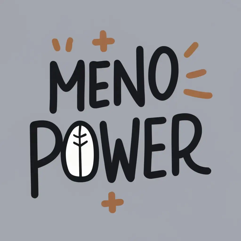 logo, Health, with the text "Menopower", typography