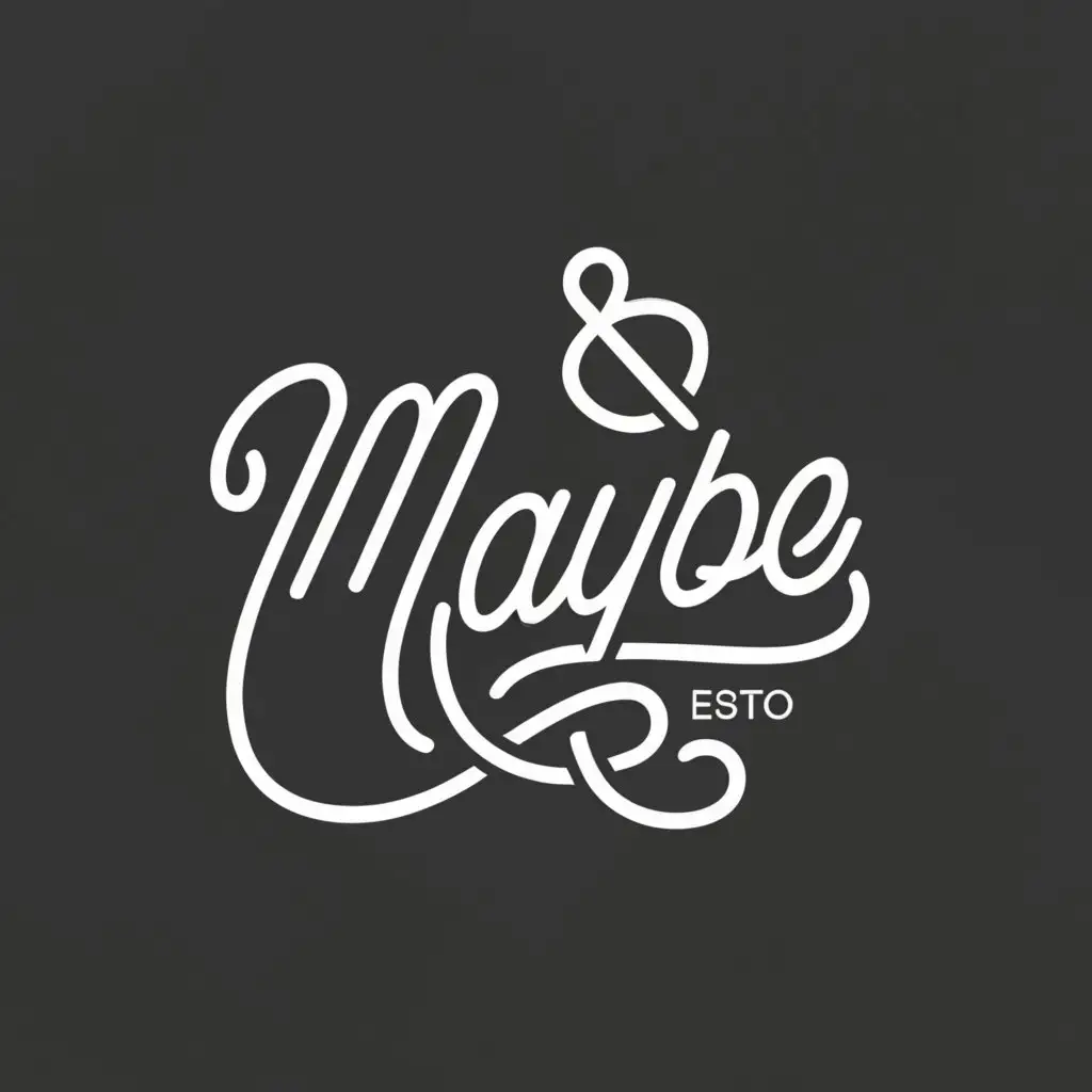 a logo design,with the text "Maybe", main symbol:Music,Moderate,be used in Travel industry,clear background