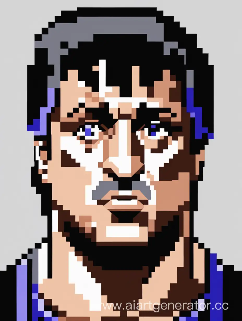 Sylvester Stallone pixel art