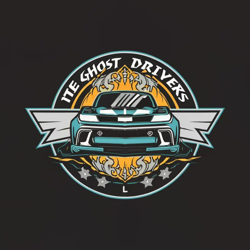 a logo design,with the text 'The Ghost Drivers', main symbol: camaro zl1 ,Moderate,clear background