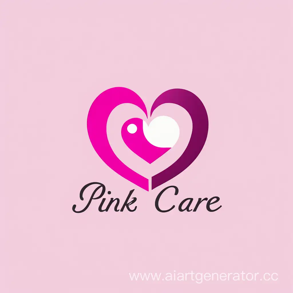 простой логотип розовая care