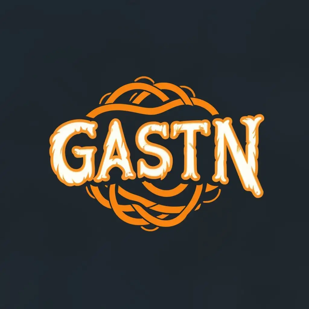logo, horrifying , with the text "GASTN", typography, be used in Internet industry