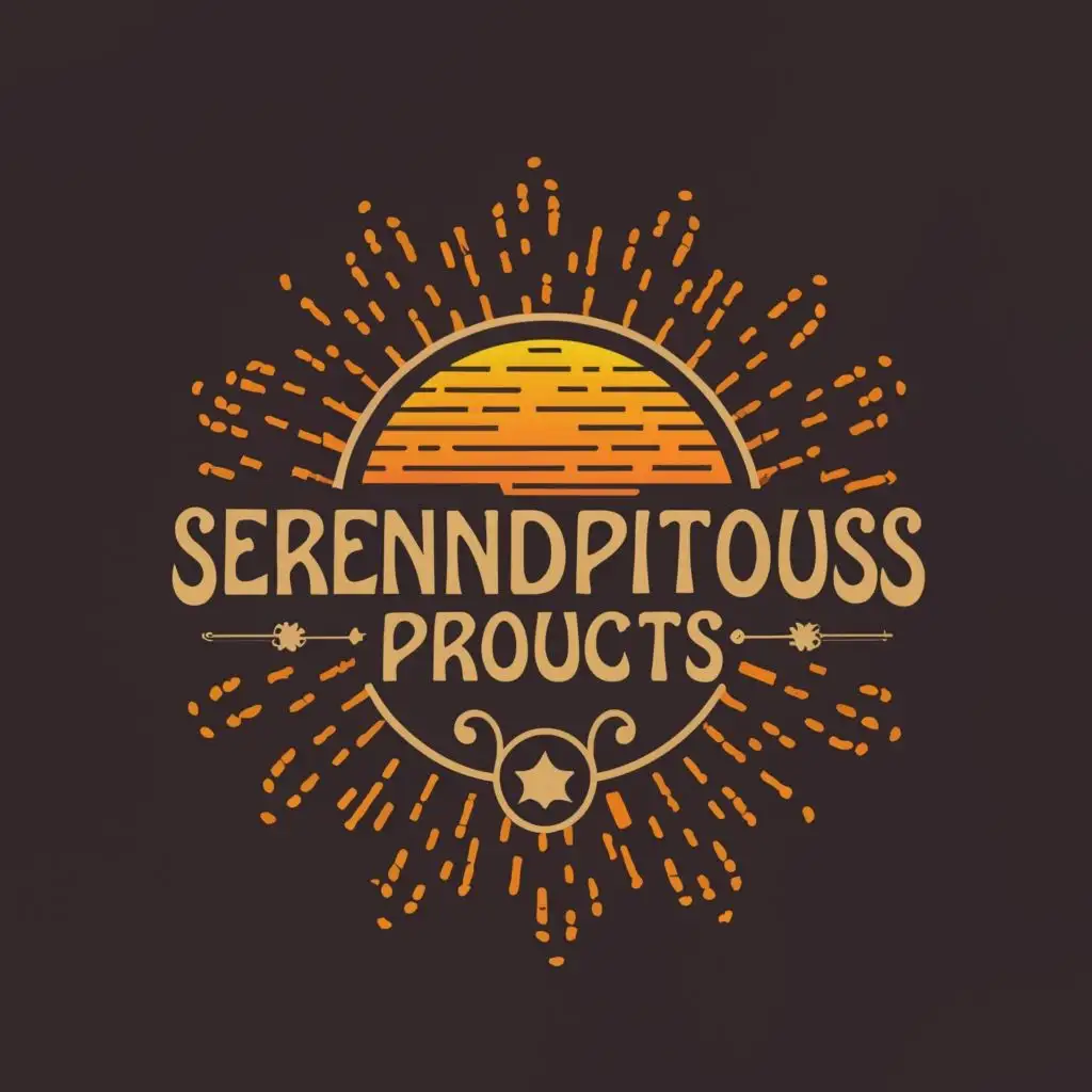logo, Sunset, with the text "Serendipitous Products", typography, be used in Beauty Spa industry