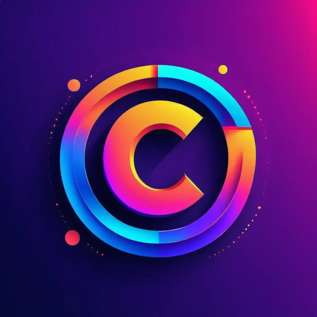 bright website logo about software system design with a letter C 