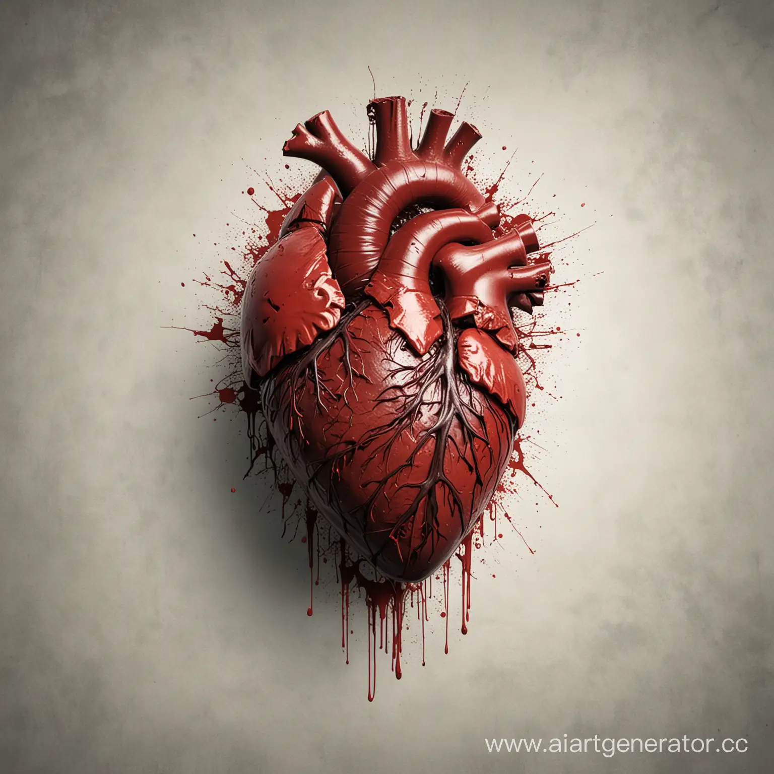 A Broken Bloody Human Heart for the album cover