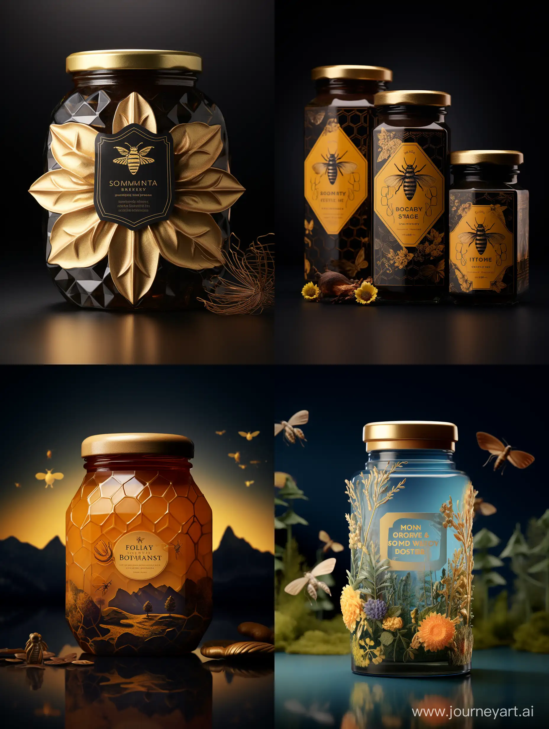 Give me the most creative packaging of honey