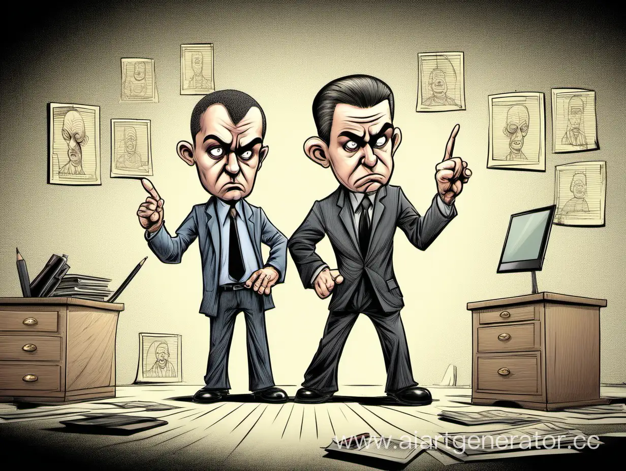 Cartoon-Detective-Taking-Fingerprints-from-Criminal