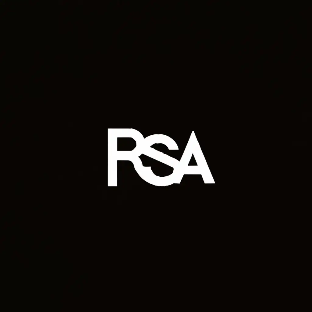 a logo design,with the text "R S A", main symbol:R,Minimalistic,clear background
