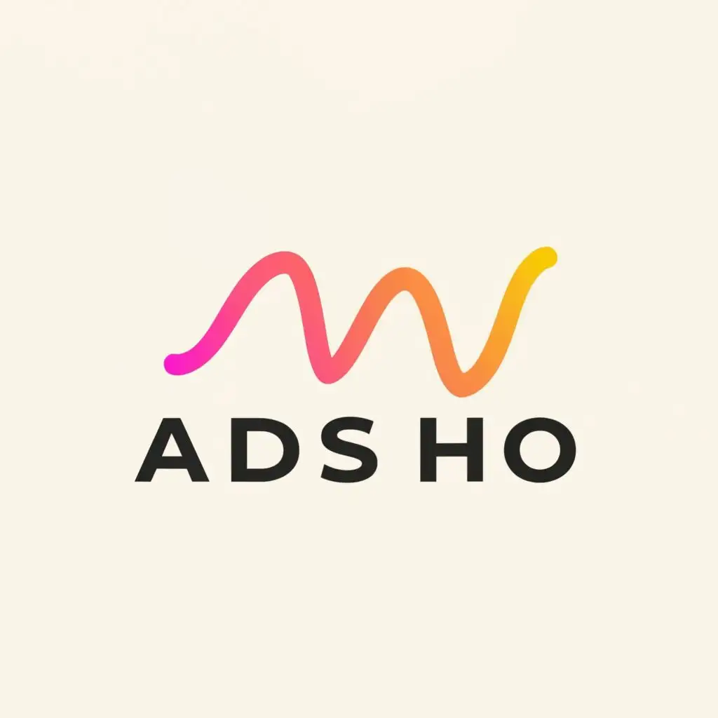 a logo design,with the text "Ads Ho", main symbol:sound,Minimalistic,clear background