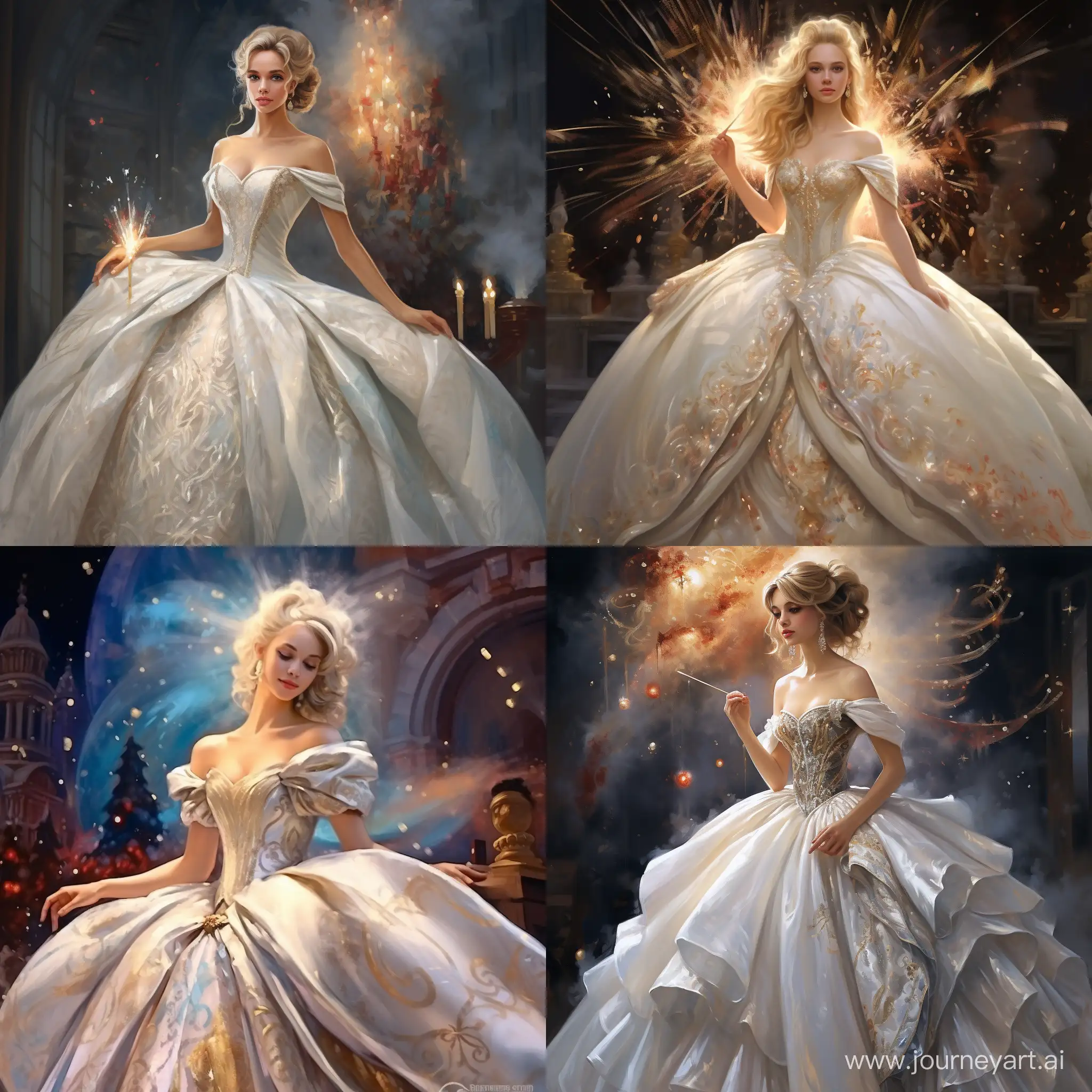 Elegant-White-Russian-Woman-in-RococoStyle-Ball-Gown-Amidst-New-Years-Fireworks