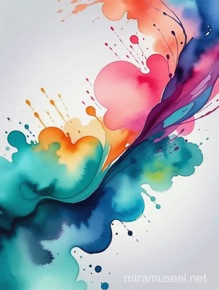 Vibrant Abstract Watercolor Background Splash