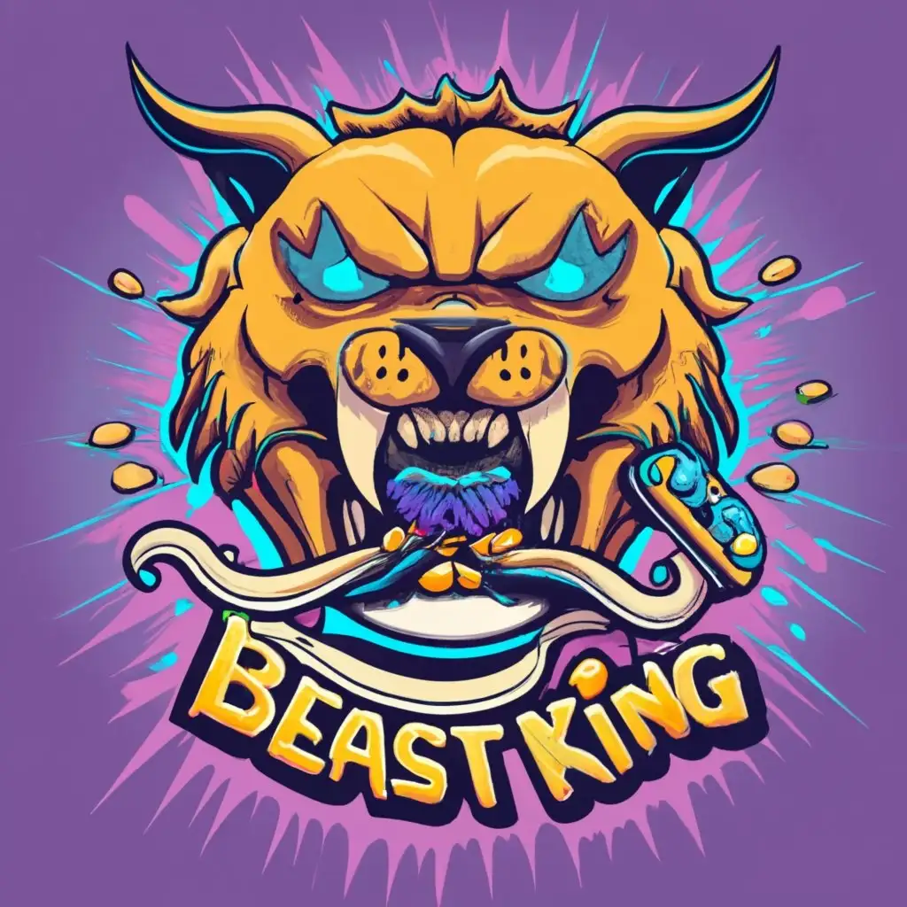 LOGO Design for Beast King Ferocious Beast Devouring Gaming Controller ...